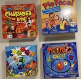 $10 for ALL 4 Kids Games Charades Pie Face Kaboom Doodle Quest 4 5 6yrs & up in Naperville, Illinois