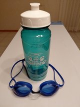 Swimming goggles and water bottle in Ramstein, Germany