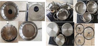 Fissler Pot Set (3?pc) & WMF 28cm Induction Frying Pan with Original Lids in Stuttgart, GE