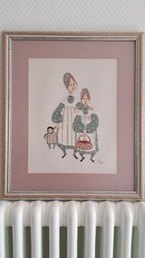 Girls with Doll, Vintage Cross-Stitch in Ramstein, Germany