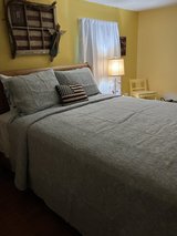 Queen size sleigh bed w/ mattress and box springs in Camp Lejeune, North Carolina