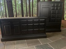 Large Pennsylvania House Dresser & Chest 2pc Bedroom Set Solid Wood Black Satin New in Kingwood, Texas