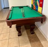 wooden pool table in good condition in Warner Robins, Georgia