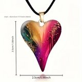 Vibrant Heart-Shaped Pendant Necklace - Great for the teen in your life. in Fort Polk, Louisiana