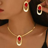 Creative Necklace + Ear Stud Women'S Jewelry Set  3pc in Fort Polk, Louisiana