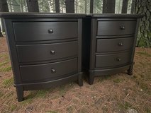 Huge Raymour & Flanigan Nightstands Solid Wood Black Satin 30x19x30 3 Drawers New in Houston, Texas