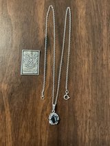 Sterling Silver Necklace Black Stone in Bolingbrook, Illinois