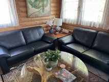 Two-Seater Sofas (2), Ottoman, Genuine Leather in Heidelberg, GE