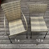 13 outdoor chairs for garden and patio, polyrattan in Ramstein, Germany