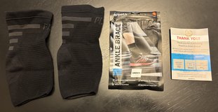 One (1) Pair of PowerLix Unisex Ankle Braces/Sleeves - Size XL in Perry, Georgia