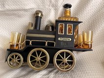 Vintage Hitachi POMPA Steam Locomotive Liquor Decanter Set with Shot Glasses Music Box in Okinawa, Japan