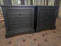 Huge Hamilton Nightstands Solid Wood Black Satin 30x19x30 3 Drawers New in Kingwood, Texas