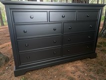 Huge Hamilton Dresser Solid Wood Black Satin 9 Drawers 67x21x44 New in Houston, Texas