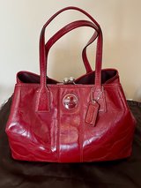 COACH Red-Hot Patent Leather Handbag in Perry, Georgia