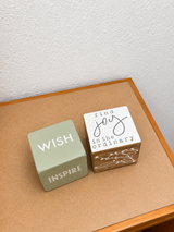 2 Wooden Inspiration Blocks Decor in Alamogordo, New Mexico