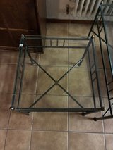 Heavy Metal Frame Glass Top Couch or Side Table in Ramstein, Germany