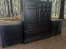 Huge Pennsylvania House Dresser & Nightstands 3pc Bedroom Set Solid Wood Black Satin New in Houston, Texas