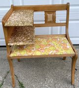 Vintage 50s MCM Gossip Bench Telephone Table & Chair *Project Piece* in Westmont, Illinois