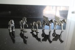 Vintage Pewter Figurine Lot of 5 - 2 signed JB Pegasus', 2 Unicorns and a Horse in Westmont, Illinois