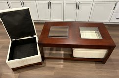 Coffee Table with 2 Nesting Ottomans in Naperville, Illinois