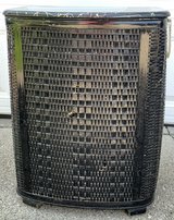 Vintage 50s Atomic Retro MCM Pearl-Wick black wicker laundry Hamper in Joliet, Illinois