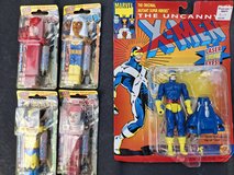 9 X-men Toy Biz Action figures. NIB and Mighty Marvel Klik Candy Dispenser Lot in Fort Campbell, Kentucky