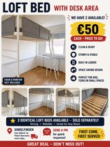 Loft Bed with Desk Area in Stuttgart, GE