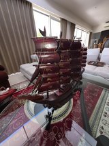 Carved Wood Early Asian Sailing Vessels in Okinawa, Japan