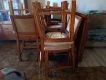 SOLID WOOD Dining Room Set + 8 Marching BAR STOOLS in Travis AFB, California