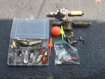 A BAG OF FISHING ITEMS in Naperville, Illinois