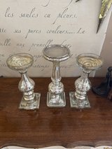 candle sticks set of 3 glass in Clarksville, Tennessee