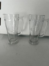 pair of Falstaff beer glasses, never used in Batavia, Illinois
