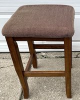 Wood counter height stool with upholstered seat - 24.5"H in Chicago, Illinois