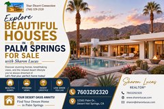 Explore Beautiful Houses in Palm Springs for Sale with Sharon Lucas in Beaufort, South Carolina