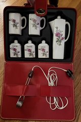 Hand painted 12 piece tea set made in Japan in Naperville, Illinois