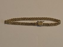 Vintage 14K Yellow Gold Multi-Strand Rope Bracelet – Box Clasp & Safety Latch in Camp Lejeune, North Carolina