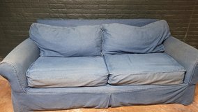 Cindy Crawford Large Blue Jean Hideaway Couch in Columbus, Georgia