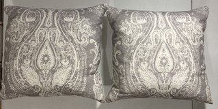 Like New! Set of 2 Magaschoni 16" x 16" Down & feather Throw Pillows in Naperville, Illinois