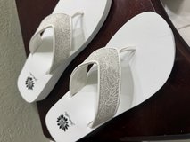 Yellow Box Flip Flops. in Kingwood, Texas