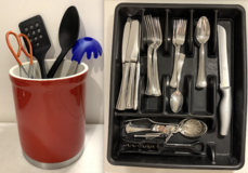 $15 per Set- Large Utensil Canister Caddy + 4 kitchen Utensils -OR- Lenox Silverware Set w/Tray in Westmont, Illinois