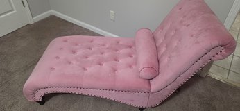 Chaise Lounge Chair Indoor, Button-Tufted Bedroom Lounge Chair Support Pillow, in Columbus, Georgia