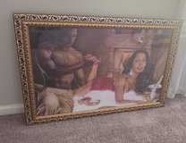 Large Framed African American Romantic Art Print – Ornate Gold Frame in Columbus, Georgia