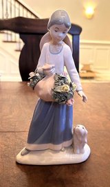 Rex Valencia - Porcelain Girl With Hat & Dog Figurine - SPAIN in Batavia, Illinois