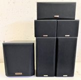 6pc Kenwood SW-32HT & KS-401HT 5.1 Surround System Black Speaker Set in Plainfield, Illinois