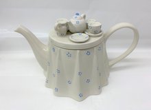 The Tea Council Collection by J & G Morten - White Teapot - Blue Trim in Batavia, Illinois