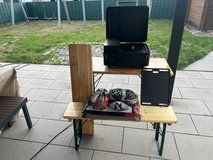 Traeger Ranger Portable Grill/Smoker with German Beer Table and Bench in Ramstein, Germany