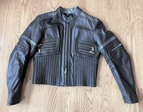 Harley Davidson Black Leather Women's Motorcycle Riding Jacket Small W in Aurora, Illinois
