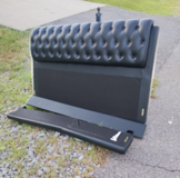 Black king size headboard and railing in Fort Campbell, Kentucky