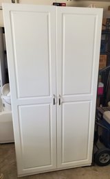 White Wooden Utility Cabinet in Alamogordo, New Mexico