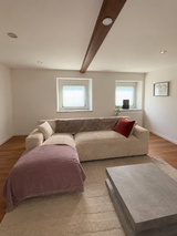 Cream couch in Spangdahlem, Germany